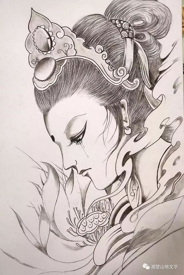 垂釣手畫出來(lái)的古裝美女