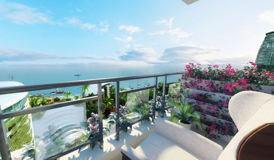 面向大海的陽臺風景，永遠是最美的